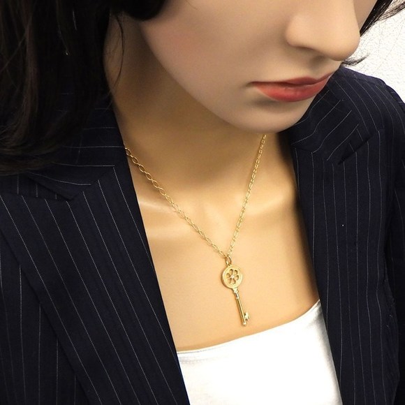 Tiffany Blossom Key Diamond Necklace Pink Gold - Picture 8 of 8